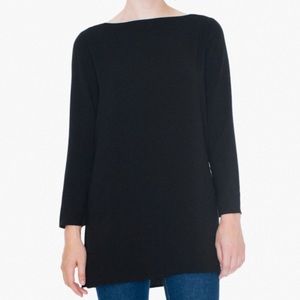 NWT American Apparel Crepe Boatneck Top
